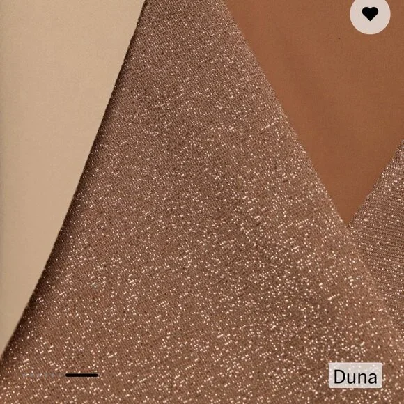 Chiara Boni La Petite Robe Kerolyn Belted Lurex Jumpsuit in Duna - Picture 6 of 6